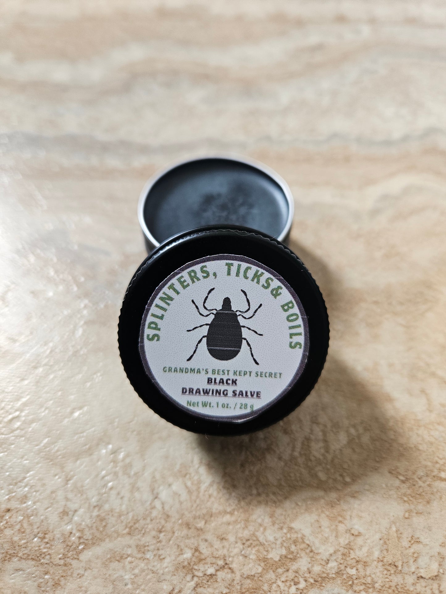 Black Drawing Salve – Herbal Detox Balm – 1 oz Tin – $12