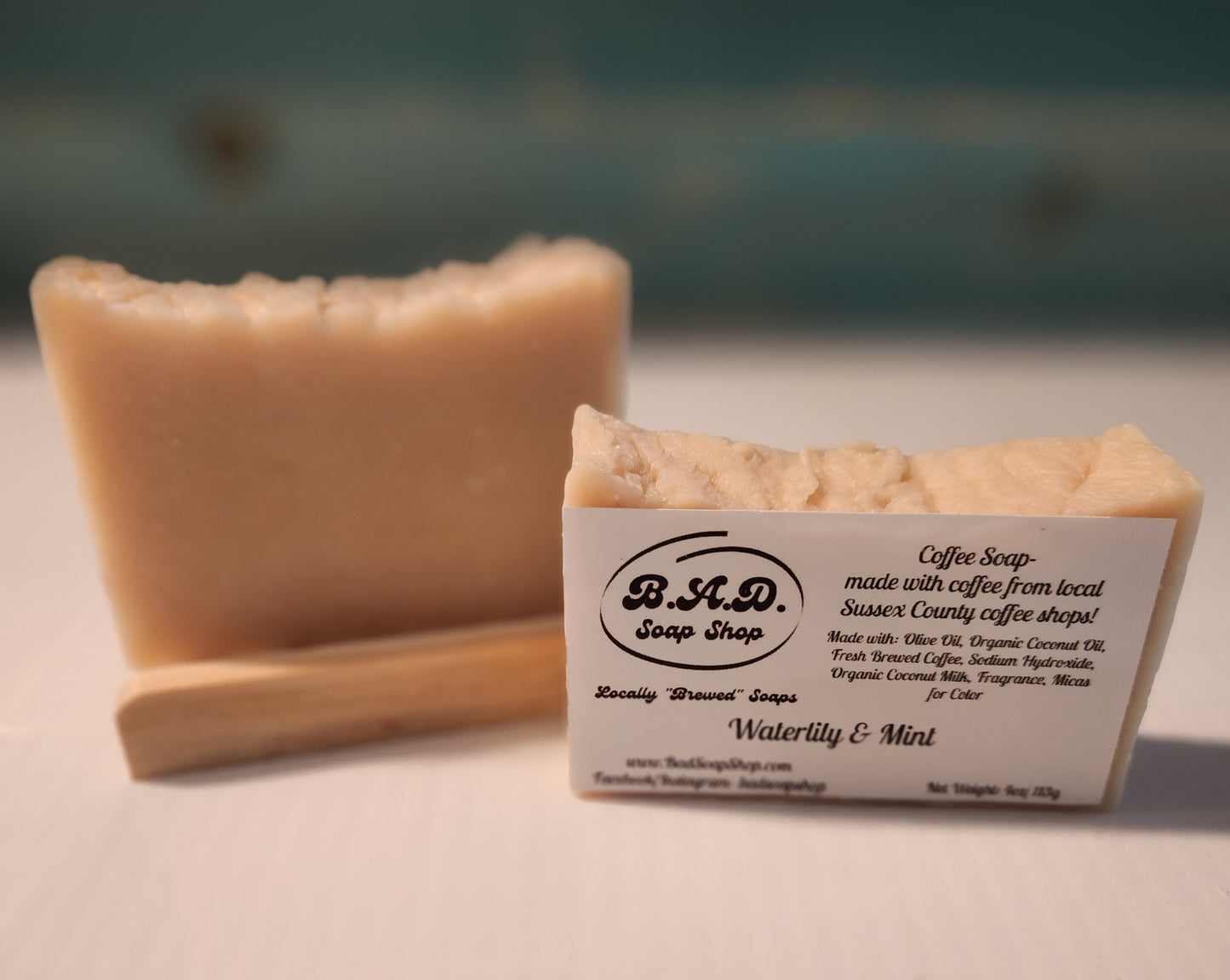 Natural "Waterlily & Mint" Coffee Soap