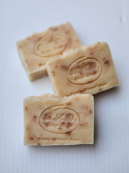 Handcrafted “Lemon & Verbena” All-Natural Artisan Soap with Ground Oatmeal, 4oz.