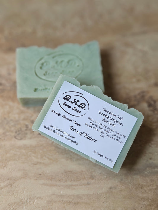 Natural "Force of Nature" Handmade Beer Soap