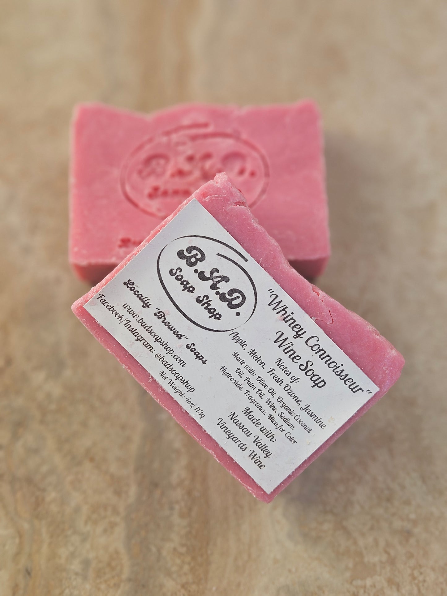 Handcrafted “Whiney Connoisseur” All-Natural Artisan Wine Soap, 4oz.