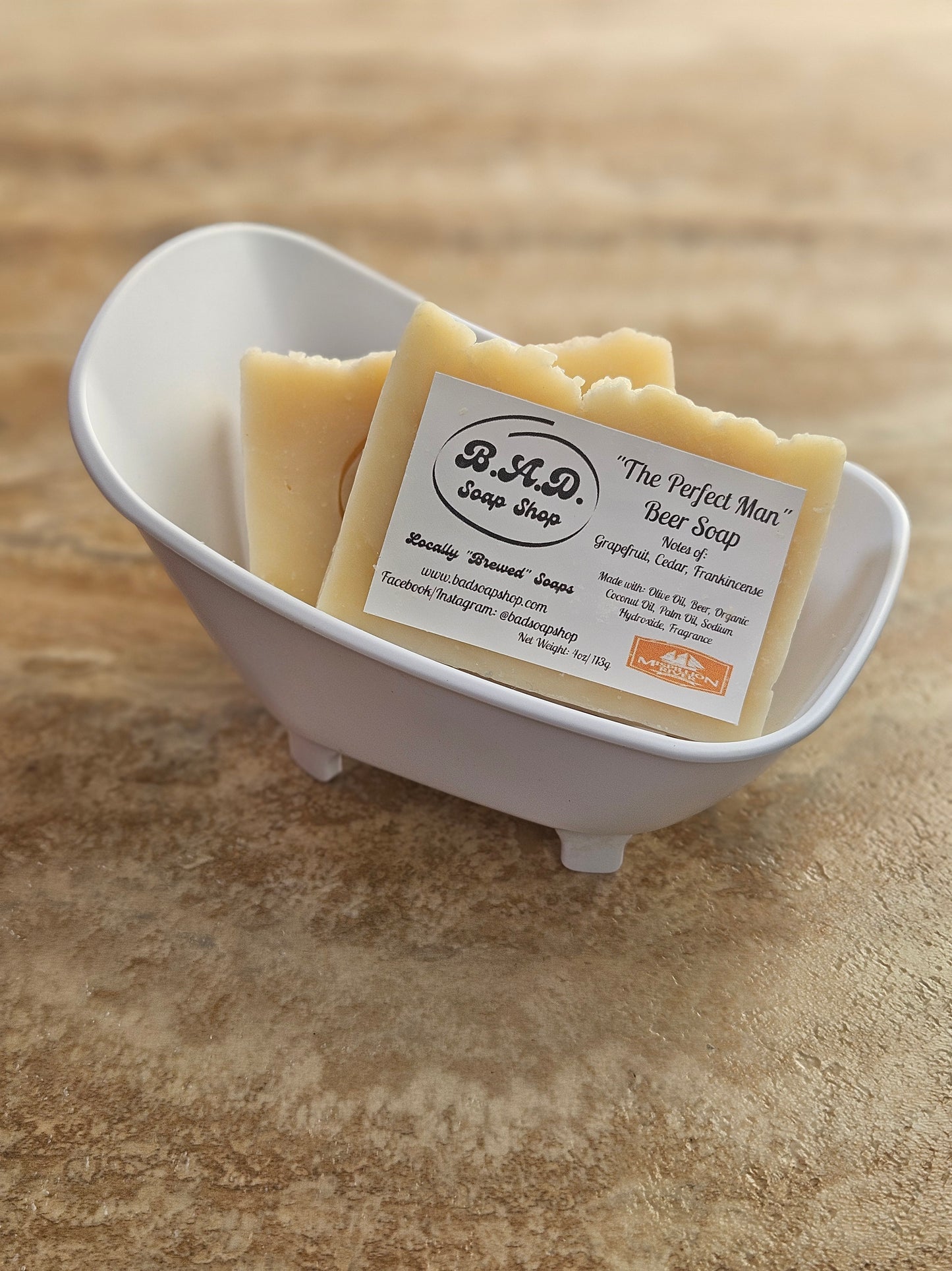 The Perfect Man: Handcrafted, All-Natural Artisan Beer Soap, 4oz.