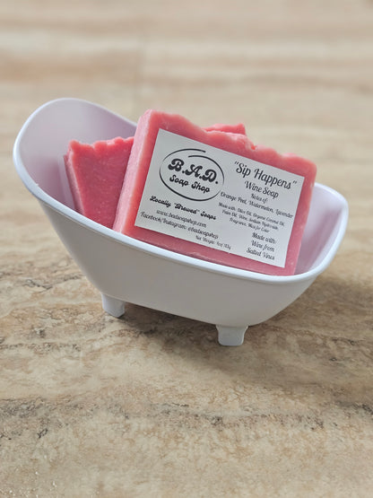 Sip Happens: Handcrafted, All-Natural Artisan Wine Soap, 4oz.