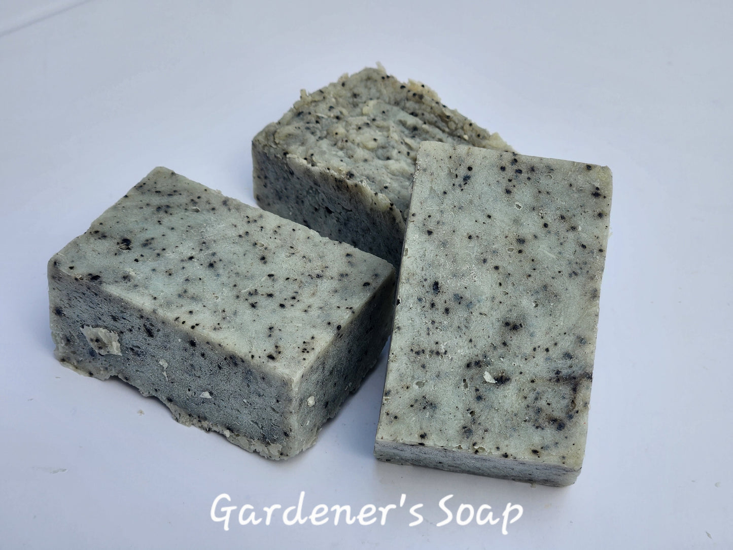 Natural "Gardener's Soap" made with Organic Coconut Oil and Ground Coffee